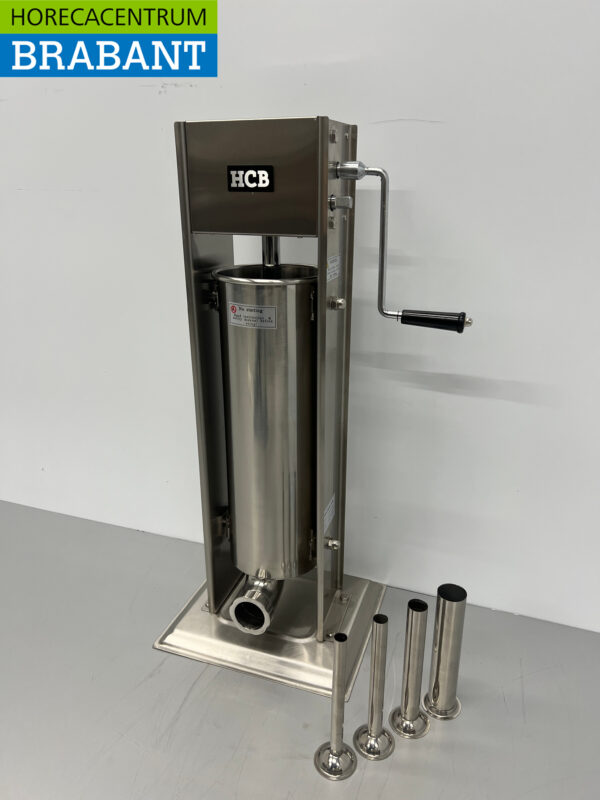 RVS Verticale vulbus stopbus worstvuller 7 liter Horeca Slagerij - Afbeelding 2