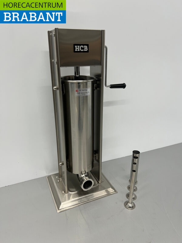 RVS Verticale vulbus stopbus worstvuller 7 liter Horeca Slagerij - Afbeelding 3