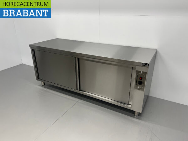 RVS Warmhoudkast Bordenwarmhoudkast 2 schuifdeuren Premium-line 200 cm Horeca - Afbeelding 2