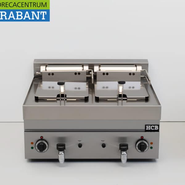 HCB RVS Dubbele Friteuse Frituur 2 x 10 liter Premium-line 400V Horeca