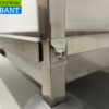 RVS Serveerwagen Dienwagen 2 bakken 95 cm Horeca - Afbeelding 5