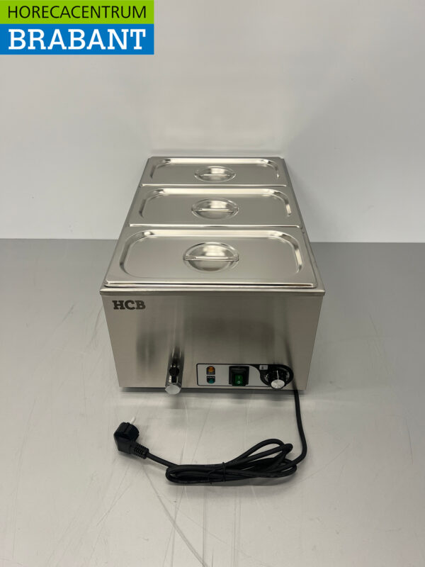 RVS Bain marie 3 x 1/3 GN 230V Horeca