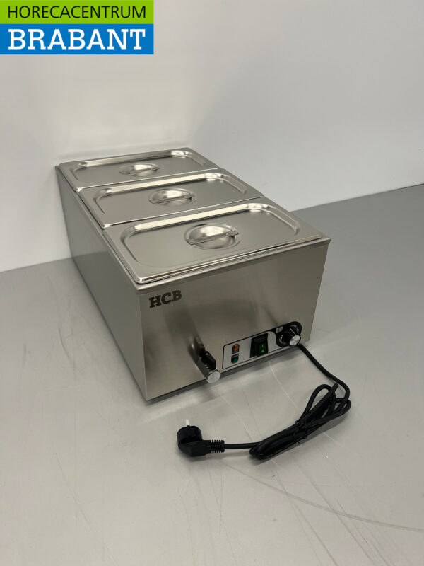 RVS Bain marie 3 x 1/3 GN 230V Horeca - Afbeelding 2