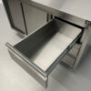 RVS Werkkast Premium-line Kast Werktafel 2 schuifdeuren en 3 laden 140 cm Horeca - Afbeelding 6