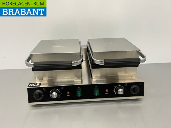 RVS Dubbele Wafelijzer Luikse wafels 230V Horeca