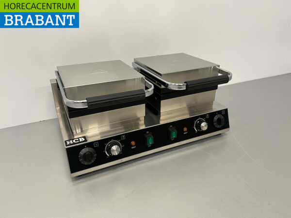 RVS Dubbele Wafelijzer Luikse wafels 230V Horeca - Afbeelding 2