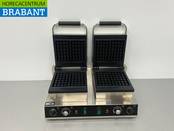 RVS Dubbele Wafelijzer Luikse wafels 230V Horeca - Afbeelding 4