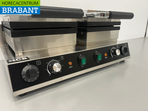 RVS Dubbele Wafelijzer Luikse wafels 230V Horeca - Afbeelding 6