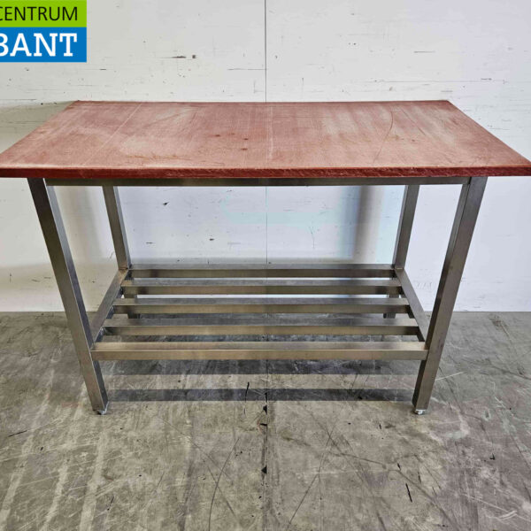 RVS Polyethyleen PE Snijtafel Werktafel 124,5 x 62,5 x 89 cm Horeca Slagerij
