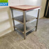 RVS Polyethyleen PE Snijtafel Werktafel 70 x 70 x 92 cm Horeca Slagerij - Afbeelding 2