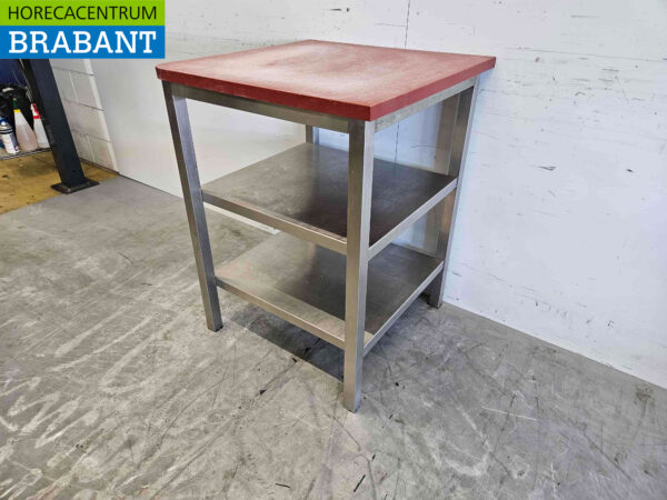 RVS Polyethyleen PE Snijtafel Werktafel 70 x 70 x 92 cm Horeca Slagerij - Afbeelding 3