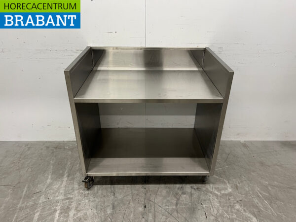 RVS Saro Verrijdbare werktafel met opstaande rand 96 x 60 x 92 cm Horeca - Afbeelding 4