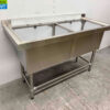 RVS Spoeltafel Vogue CF406 Dubbele spoelbakken 141 cm Horeca - Afbeelding 4