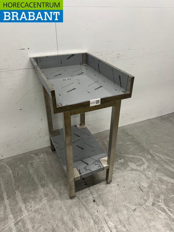 RVS Werktafel 50 x 70 opstaande rand Horeca - Afbeelding 3