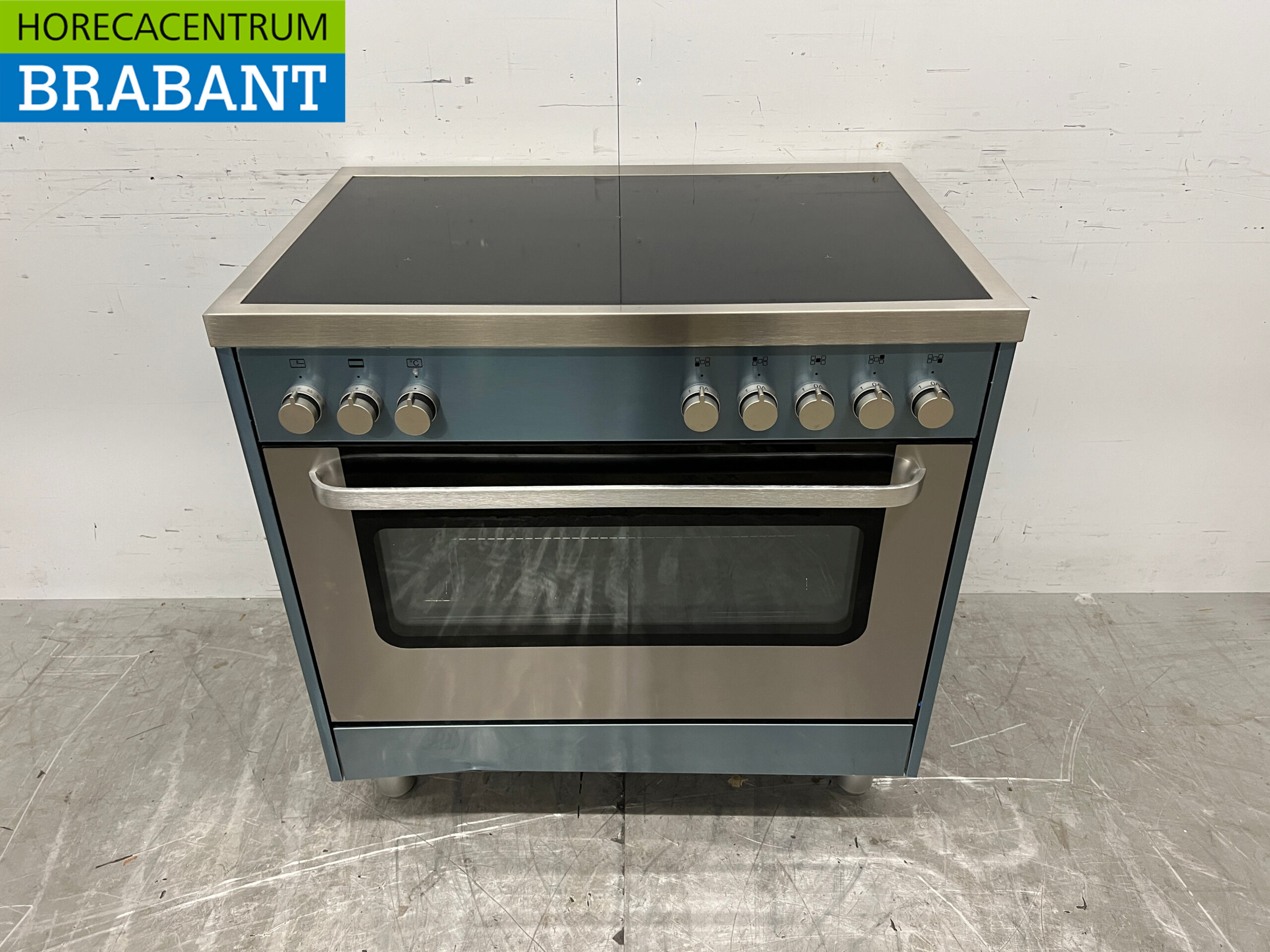 RVS Saro Inductiefornuis met elektrische oven 400V Horeca