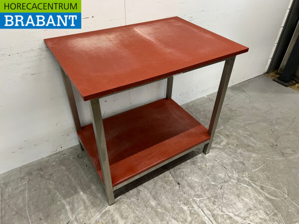 RVS Snijtafel Polyethyleen 100 x 70 x 94 cm Horeca Slagerij - Afbeelding 3