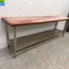 RVS Snijtafel Polyethyleen PE 242 x 60 x 85.5 cm Horeca Slagerij - Afbeelding 2