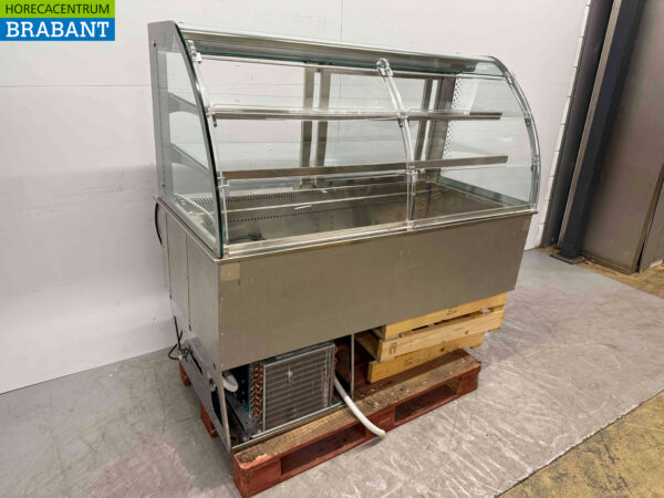 RVS Drop-in Koelvitrine Gekoelde vitrine 4 x 1/1 gastronorm GN 145 cm 230V Horeca - Afbeelding 2