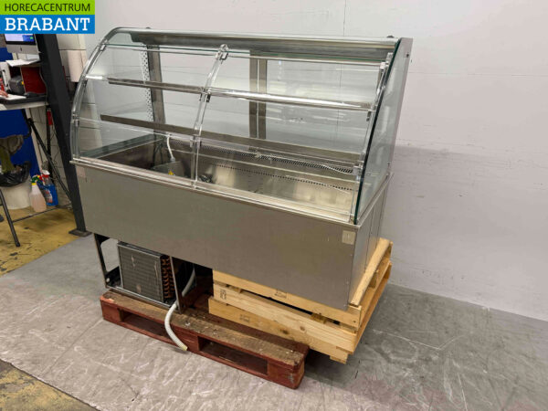 RVS Drop-in Koelvitrine Gekoelde vitrine 4 x 1/1 gastronorm GN 145 cm 230V Horeca - Afbeelding 3