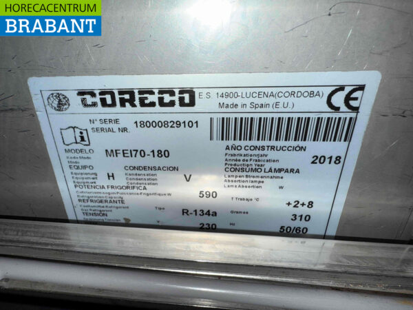 RVS Coreco Koelwerkbank Saladette 179,5 cm 230V Horeca - Afbeelding 8