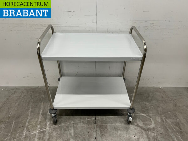 RVS Saro Serveerwagen 2 lagen 86 cm Horeca