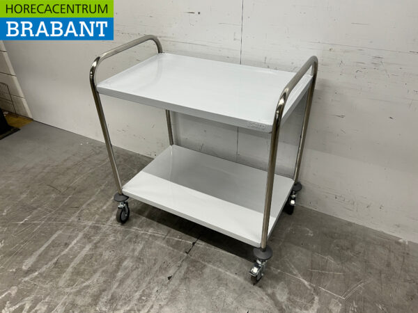 RVS Saro Serveerwagen 2 lagen 86 cm Horeca - Afbeelding 2