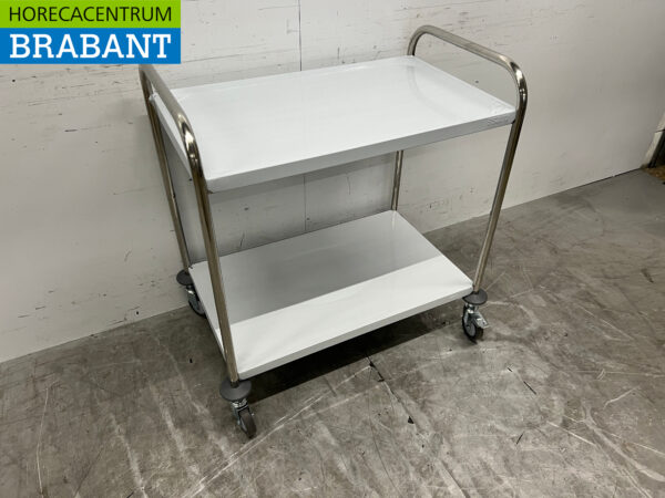 RVS Saro Serveerwagen 2 lagen 86 cm Horeca - Afbeelding 3