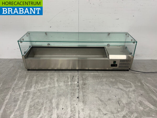 RVS Opzet Saladiere 140 cm 7 x 1/4 GN 230V Horeca
