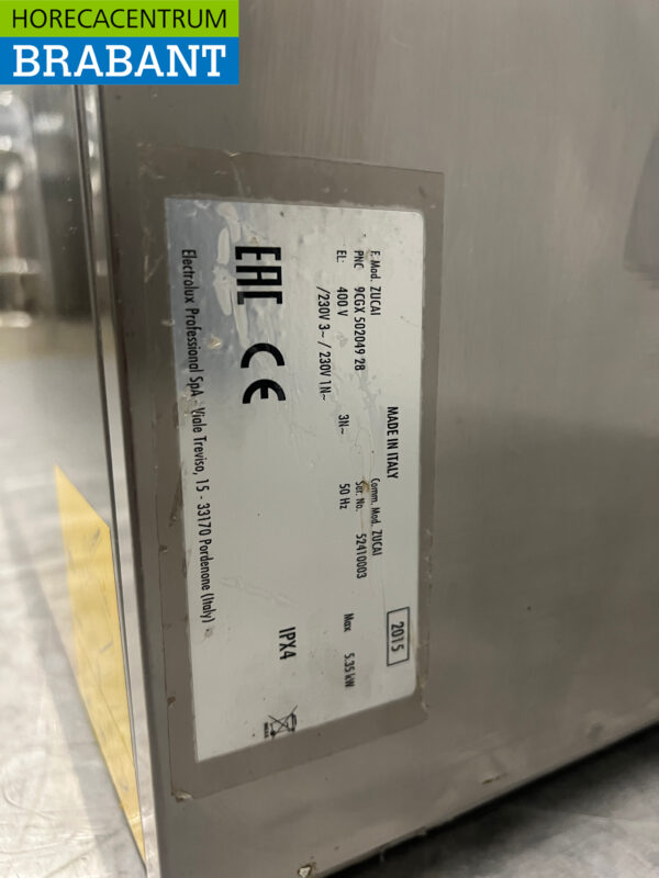 RVS Zanussi Zucai Vaatwasser Voorlader 400V Horeca - Afbeelding 6