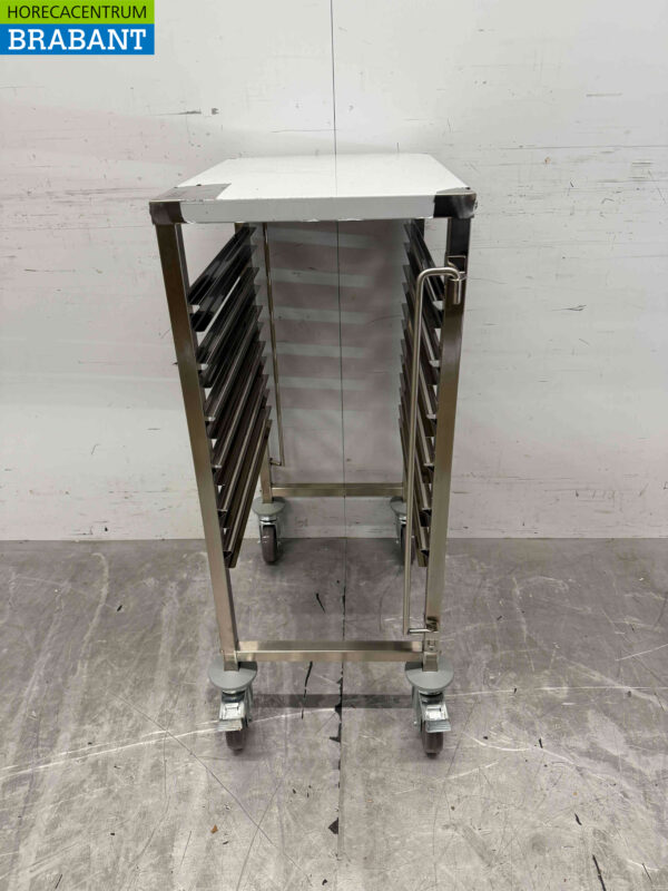 RVS Regaalwagen 6 x 1/1 GN gastronorm 95 cm Horeca