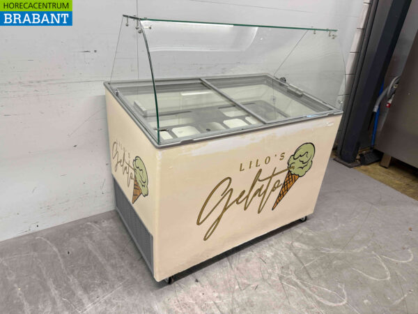Verrijdbare Combisteel Java Schepijsvitrine 8 bakken 230V Horeca - Afbeelding 2