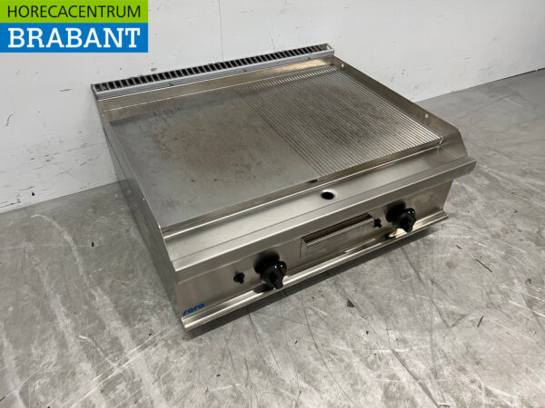 RVS Casta Bakplaat Glad en geribbeld 80 cm PROPAAN Horeca - Afbeelding 3