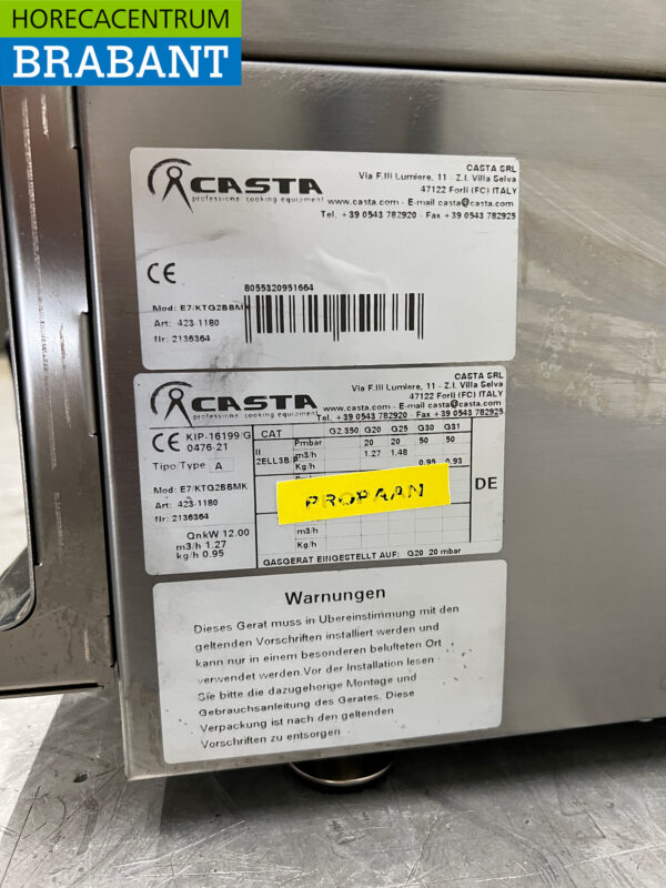RVS Casta Bakplaat Glad en geribbeld 80 cm PROPAAN Horeca - Afbeelding 5