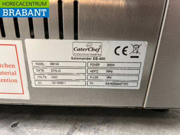 RVS Caterchef Salamander 45 cm 230V Horeca - Afbeelding 5