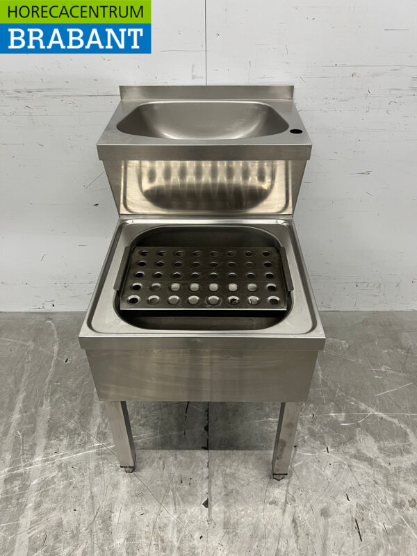 RVS Dubbele Wasbak Spoelbak 50 cm Horeca