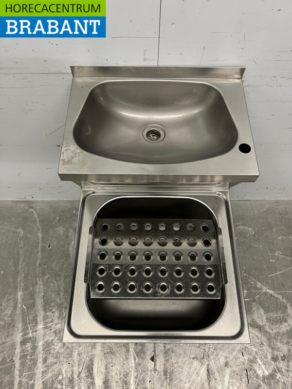 RVS Dubbele Wasbak Spoelbak 50 cm Horeca - Afbeelding 4