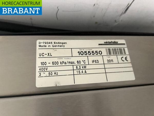 RVS Winterhalter UC-XL Vaatwasser met afvoerpomp 400V Horeca - Afbeelding 7