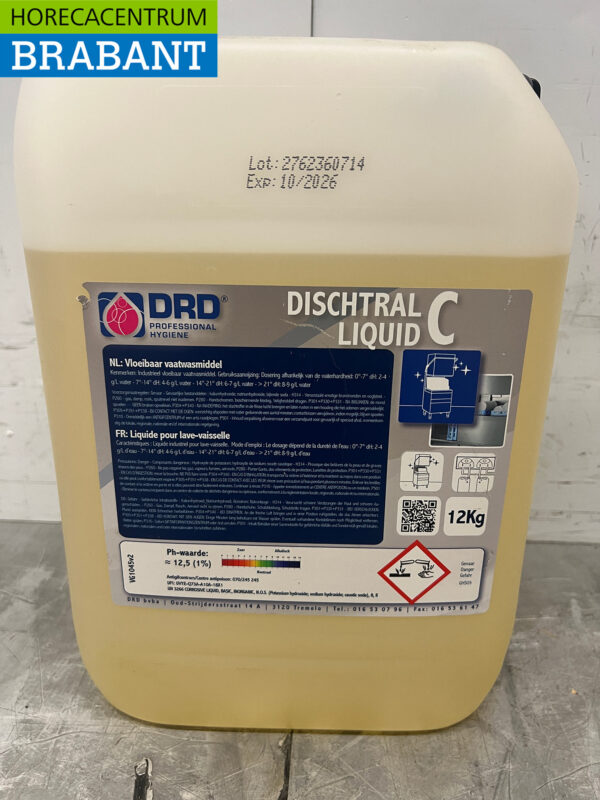 DRD Dischtral Liquid C Vloeibaar Vaatwasmiddel 12 kg Horeca - Afbeelding 4