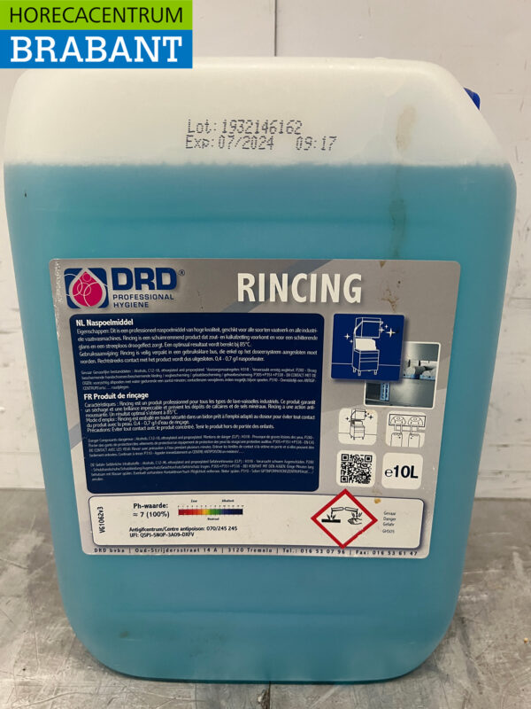 DRD Rincing 10 liter vloeibaar naspoelmiddel Vaatwasser 10 liter Horeca - Afbeelding 4