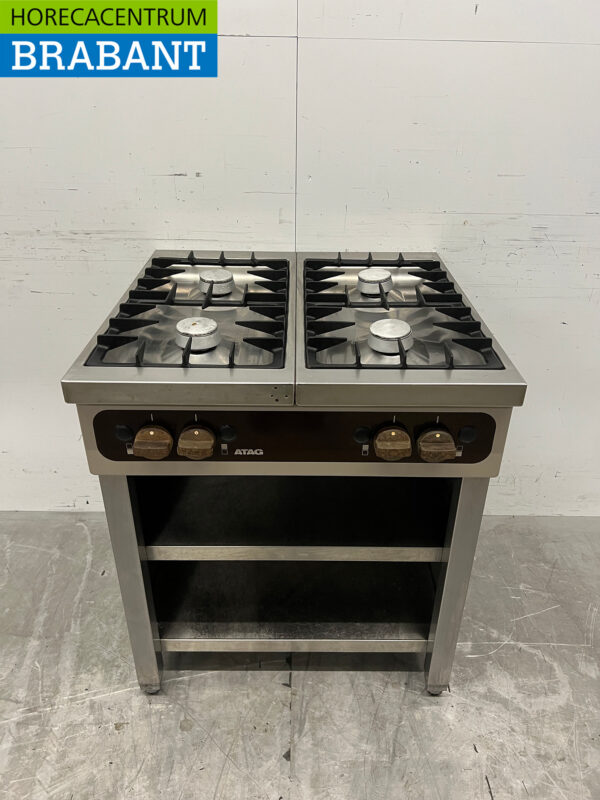 RVS Atag 4 pits fornuis 70 cm Aardgas Horeca