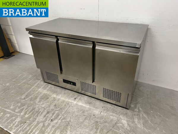 RVS Maxxfrost koelwerkbank 3 deuren 137 cm 230V Horeca - Afbeelding 2