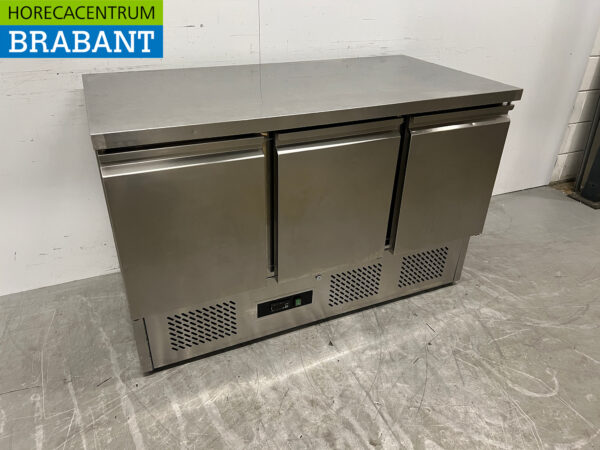 RVS Maxxfrost koelwerkbank 3 deuren 137 cm 230V Horeca - Afbeelding 3