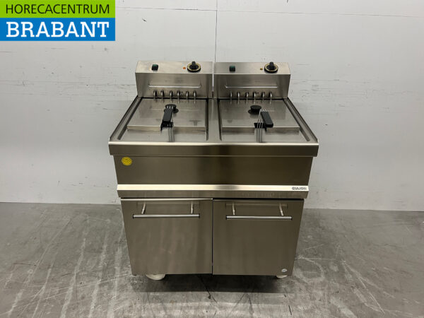 RVS Cullion Verrijdbare dubbele friteuse 2 x 17 liter 400V Horeca