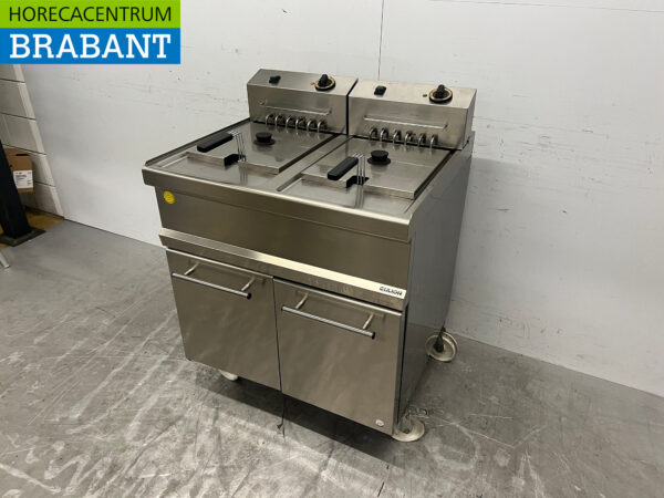 RVS Cullion Verrijdbare dubbele friteuse 2 x 17 liter 400V Horeca - Afbeelding 2