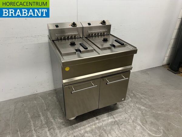 RVS Cullion Verrijdbare dubbele friteuse 2 x 17 liter 400V Horeca - Afbeelding 3