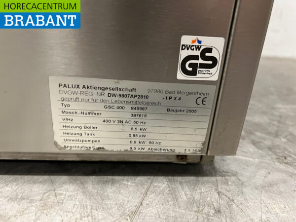 RVS Palux GSC400 Vaatwasser 400V Horeca - Afbeelding 7
