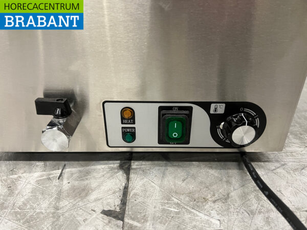 RVS HCB Bain marie 4 x 1/4 GN 230V Horeca - Afbeelding 4