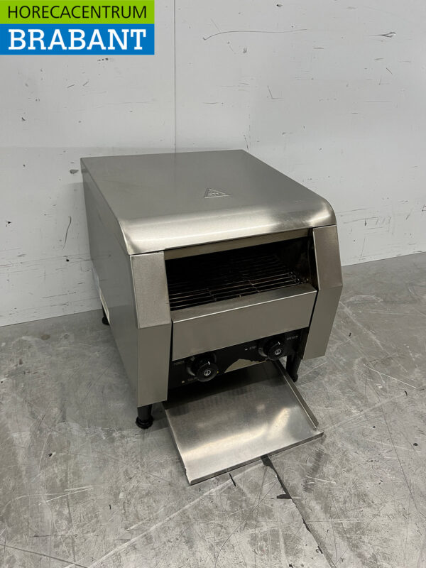 RVS Doorlooptoaster Broodrooster Conveyor oven 200 stuks 230V Horeca - Afbeelding 3