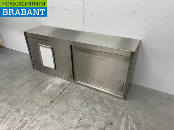 RVS Wandkast 2 Schuifdeuren 146 cm Horeca - Afbeelding 2