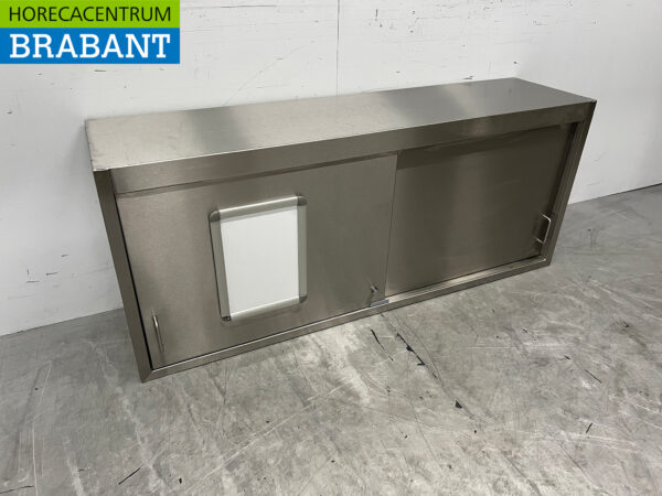RVS Wandkast 2 Schuifdeuren 146 cm Horeca - Afbeelding 3